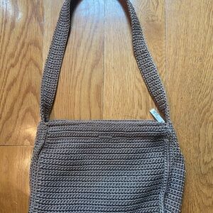 The Sak Brown Crochet Shoulder Bag